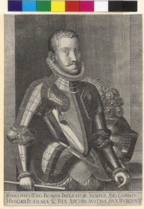 Martin Rotan kuparikaiverrus Keisari Rudolf II:n kaiverrus. tekijältä Artist Unknown