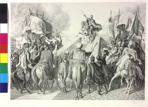 Itävallan Ferdinand I:n kruunajaiset Unkarin kuninkaaksi Bratislavassa klo 28. syyskuuta 1830 tekijältä Artist Unknown