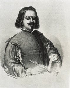 DONON, Julio (1800-luku). Francisco de Quevedo. Litografia