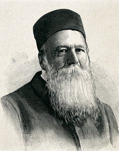 DUNANT, Henri (1845-1923). Punaisen Ristin perustaja (1863). Nobelin rauhanpalkinto vuonna 1901. Muotokuva. Kaiverrus. tekijältä Artist Unknown