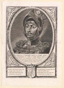 Burgundin herttua Kaarle Rohkea (painettu) tekijältä Artist Unknown