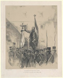 Unkarilaisten juristien kiitokset Wienin yliopistossa 16. maaliskuuta 1848. tekijältä Artist Unknown