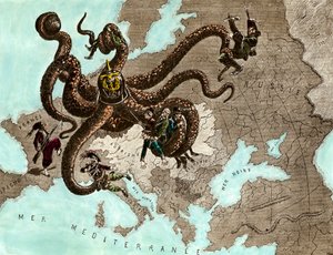 Ensimmäinen maailmansota: saksalainen mustekala tekijältä Artist Unknown