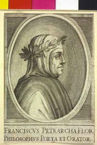 Francesco Petrarca (painettu) tekijältä Artist Unknown