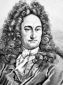 G W Leibniz Gottfried Wihlem (kaiverrus) tekijältä Artist Unknown