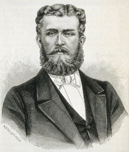 HOHENZOLLERN-SIGMARINGEN, Leopold (1835-1905). Romanian kuningas Carol I:n veli ja tulevan Romanian kuningas Ferdinandin isä. Kaiverrus tekijältä Artist Unknown