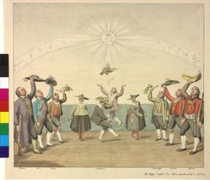 Tirolilaisten kunnianosoitus keisari Franz I:lle tekijältä Artist Unknown