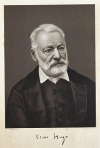 Hugo, Victor (1802-1885). Ranskalainen romanttinen kirjailija. Litografia tekijältä Artist Unknown