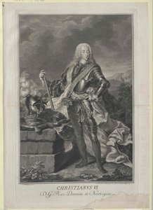Tanskan kuningas Christian VI tekijältä Artist Unknown