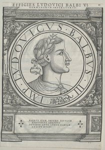 Ranskan kuningas Louis II Stammerer (painettu) tekijältä Artist Unknown