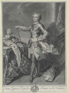 Ranskan kuningas Ludvig XV tekijältä Artist Unknown