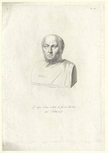 Lucius Annaeus Seneca (painettu) tekijältä Artist Unknown