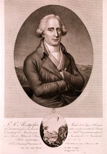 MONTGOLFIER Joseph Michel, ilmailun pioneeri (etsaus) tekijältä Artist Unknown