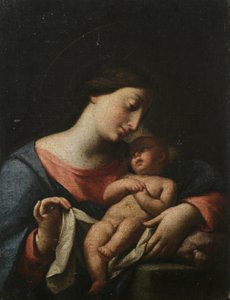 Madonna ja lapsi (öljy kankaalle) tekijältä Artist Unknown