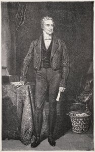 PEEL, Robert (1788-1850). Yhdistyneen kuningaskunnan pääministeri (1834-1835 ja 1841-1846). Kaiverrus Rafael Wardille. Kaiverrus. tekijältä Artist Unknown