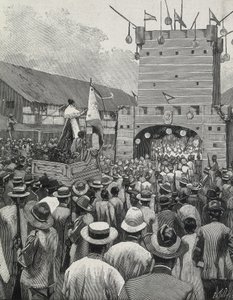 Filippiinit (1899). Protesti Manilassa. (kaiverrus) tekijältä Artist Unknown