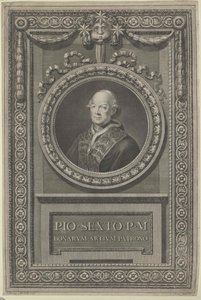 Paavi Pius VI (painettu) tekijältä Artist Unknown