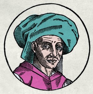 Josquin des Presin (Josquin Desprez, Jodocus Pratensis, o Jodocus da Prato) muotokuva (1440-1521) (kaiverrus). tekijältä Artist Unknown