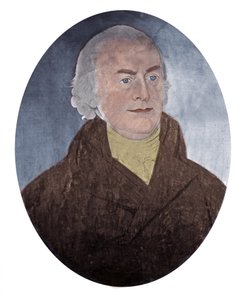 Muotokuva Samuel Hahnemannista (1755-1843), lääkäristä ja homeopatian perustajasta. tekijältä Artist Unknown