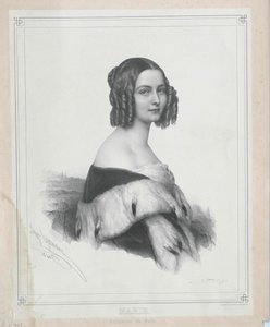 Badenin prinsessa Marie (painettu) tekijältä Artist Unknown