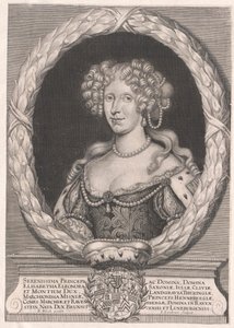 Brunswick-Wolfenbuettelin prinsessa Elisabeth Eleanor (tulosta) tekijältä Artist Unknown