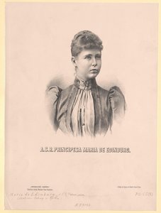 Saksin prinsessa Coburg-Gotha Maria tekijältä Artist Unknown
