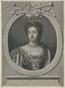 Englannin kuningatar Anne (painettu) tekijältä Artist Unknown