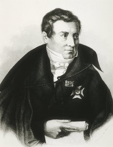 SCHLEGEL, August Wilhelm von (1767-1845). Romantiikan saksalainen teoreetikko. Litografia. tekijältä Artist Unknown