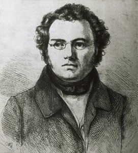SCHUBERT, Franz (1797-1828). Itävaltalainen romanttinen säveltäjä. Etsaus. tekijältä Artist Unknown