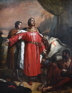 Ranska: Saint Louis visiterant les pestiférés (Saint Louis vierailee tuholaisten luona) tekijältä Ary Scheffer