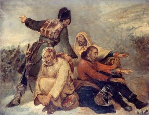 Four Routed Army Soldiers, n. 1826. tekijältä Ary Scheffer