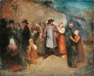 Exodus-kohtaus, noin 1858 tekijältä Ary Scheffer