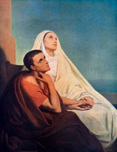 Pyhä Augustine äitinsä St Monican kanssa, 1855 1926.