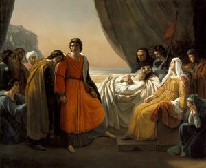 Saint Louisin kuolema, n. 1817 tekijältä Ary Scheffer
