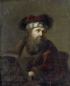 Rabbin muotokuva, vuoden 1716 jälkeen (öljy paneelille) tekijältä Ary de (after) Vois