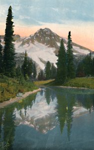 Mount Rainier ja Reflection Lake, vuodelta 1916