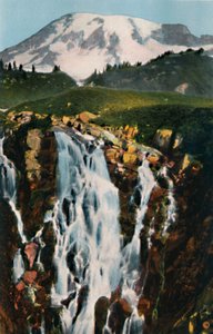 Myrtle Falls ja Mount Rainier, vuodelta 1916