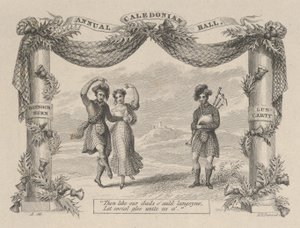 Vuosittainen Caledonian Ball -lippu, 1800-luku. tekijältä Asher Brown Durand