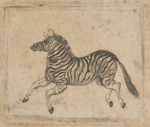 Setelivinjetti, jossa on seepra, n. 1824-37.
