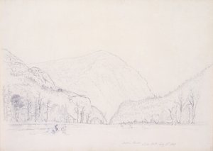 Notch House, White Mountains, New Hampshire, 1839 (grafiitti paperille) tekijältä Asher Brown Durand