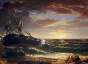 Jättynyt laiva, 1844. tekijältä Asher Brown Durand