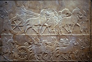 Ashurbanipal Til-Tuban taistelussa 650-620 eKr tekijältä Assyrian