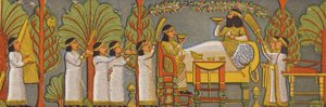 Assyrian juhla-ateria (värilitografia) tekijältä Assyrian