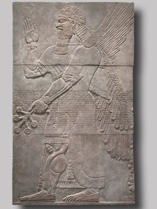 Tervehdys suojaava henki, 883-859 eKr tekijältä Assyrian
