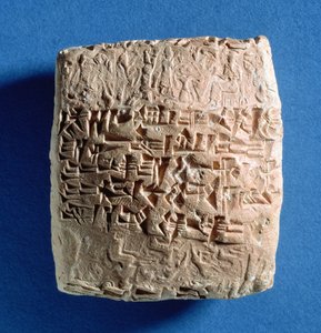 Tablettitallenteen viljamyynti Kultepesta, Turkista, Assyriasta, 1800-luvulta eKr. (paistettu savi)