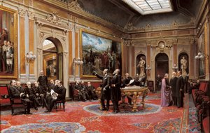 Senaatin konferenssisali maaliskuussa 1904 tekijältä Asterio Mañanós Martínez