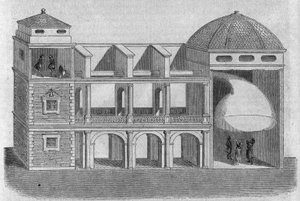 Athanase Kircherin (tai Athanasius Kircherin) (1601-1680) keksimä akustinen kornetti. tekijältä Athanasius Kircher