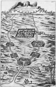 Mesopotamia, tiikeri ja Eufrat - elokuvassa "" Tirris Babel", kirjoittanut Athanasie Kirecheri S.J., Amsterdam tekijältä Athanasius Kircher