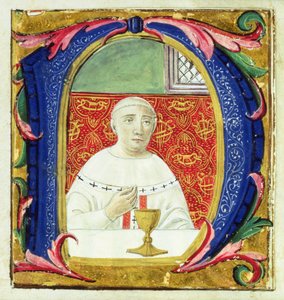 Historioitu alkukirjain "N", joka kuvaa paavia (Leon X) suorittamassa messua tekijältä Attavante di Gabriello di Vanti di Bartolo