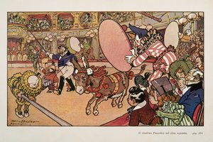Sirkus ja aasi Pinocchio, kuvitus elokuvasta Pinocchio